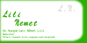 lili nemet business card